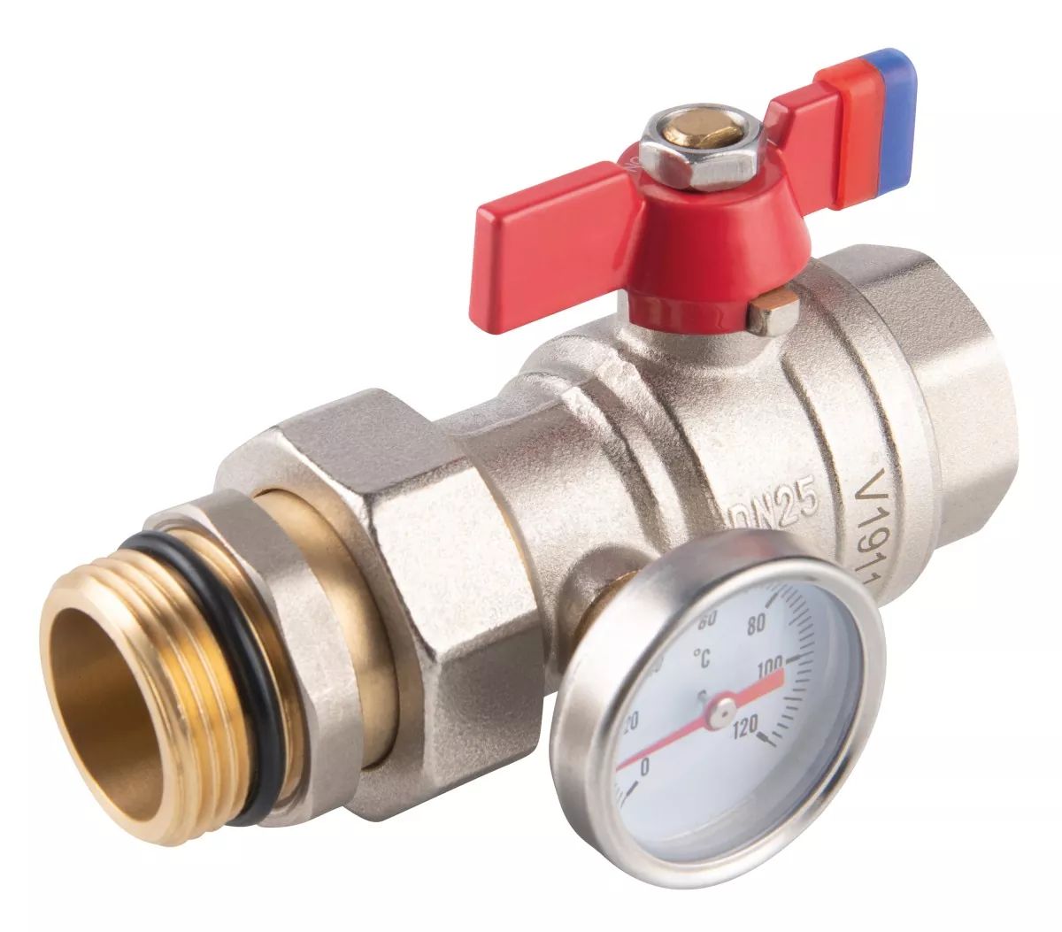 zawór prosty z termometrem - KFPS 3T