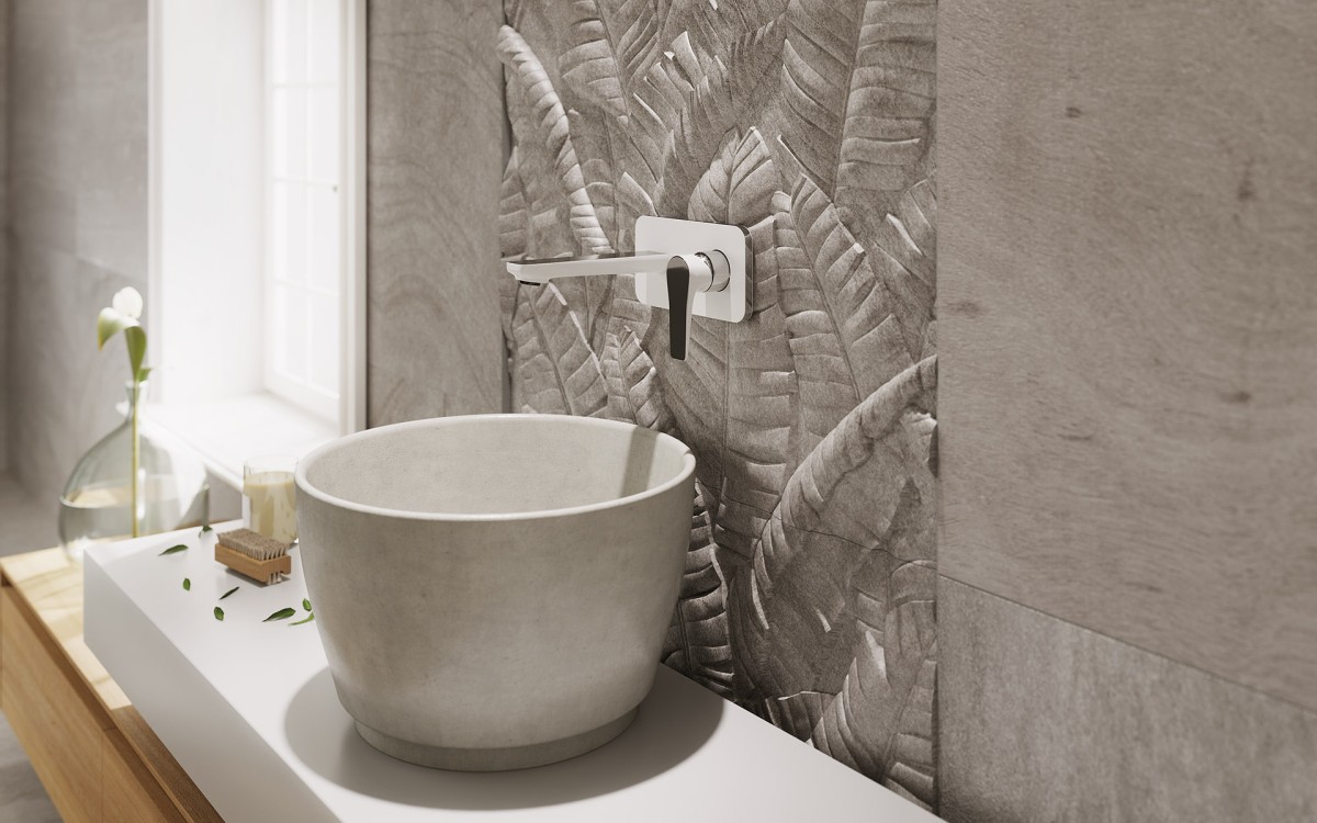 ADORE WHITE-CHROME, Bateria umywalkowa podtynkowa