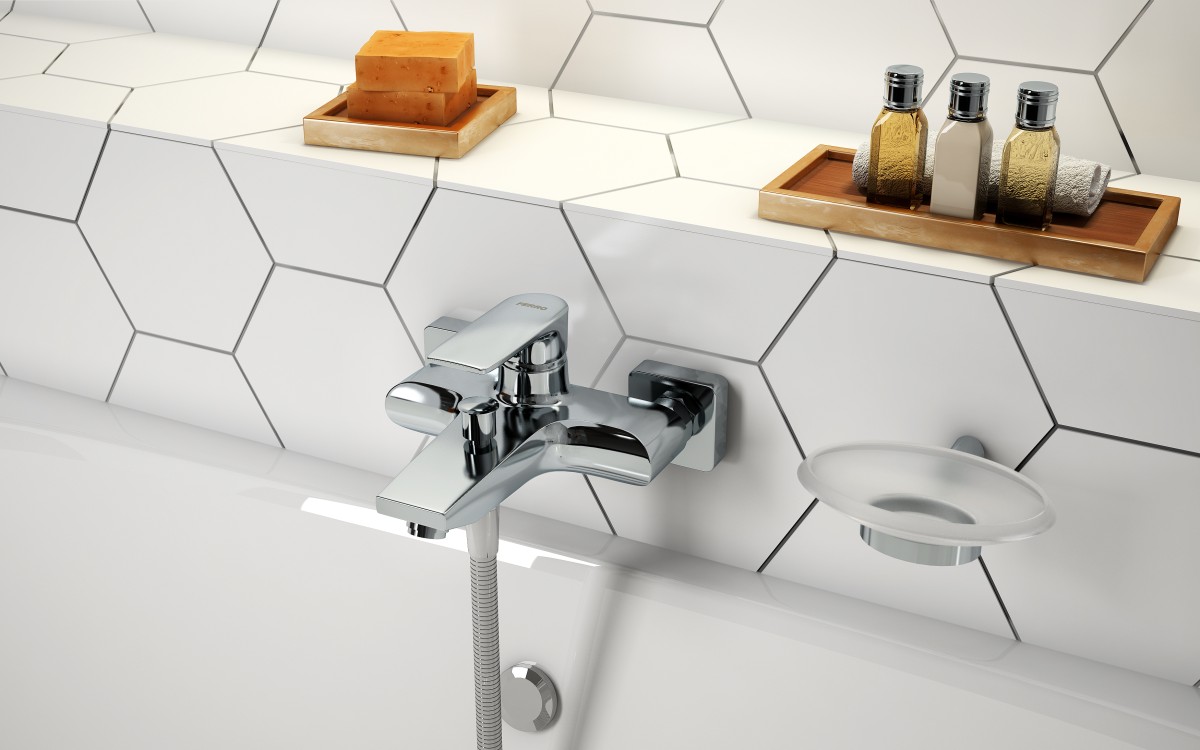 ALGEO SQUARE, Bateria wannowa ścienna