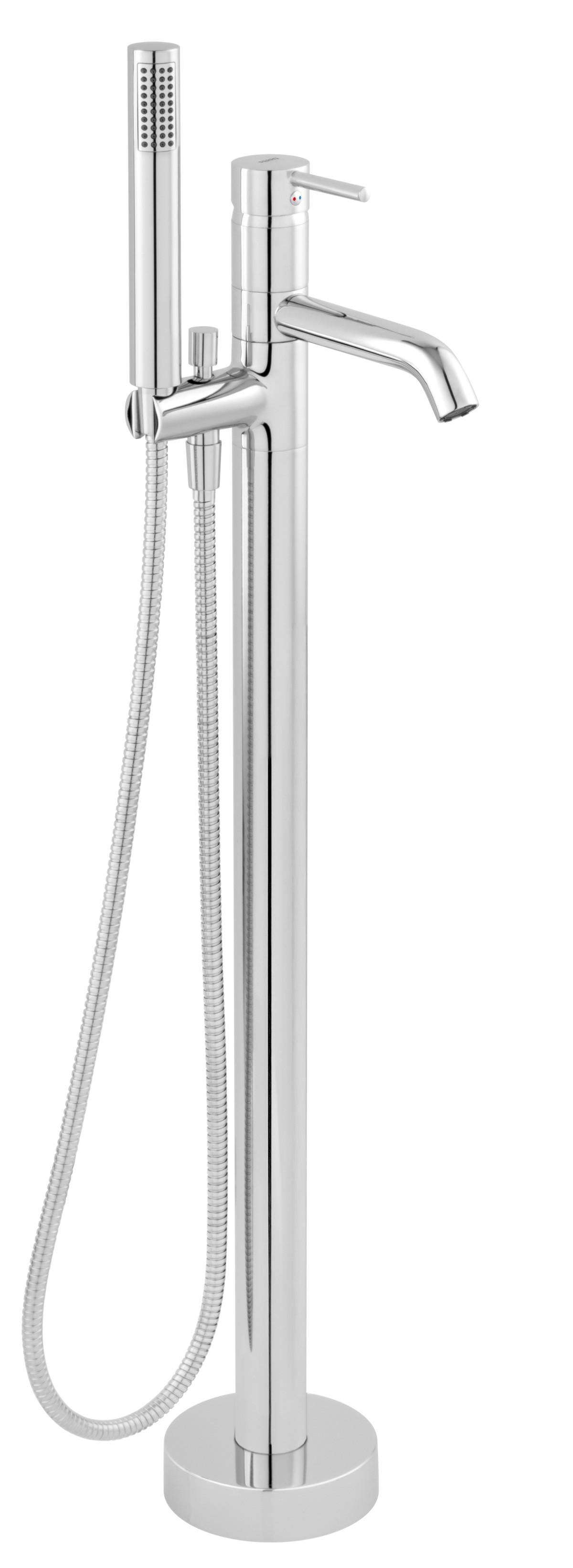 Wolnostojąca bateria wannowa z zestawem natryskowym