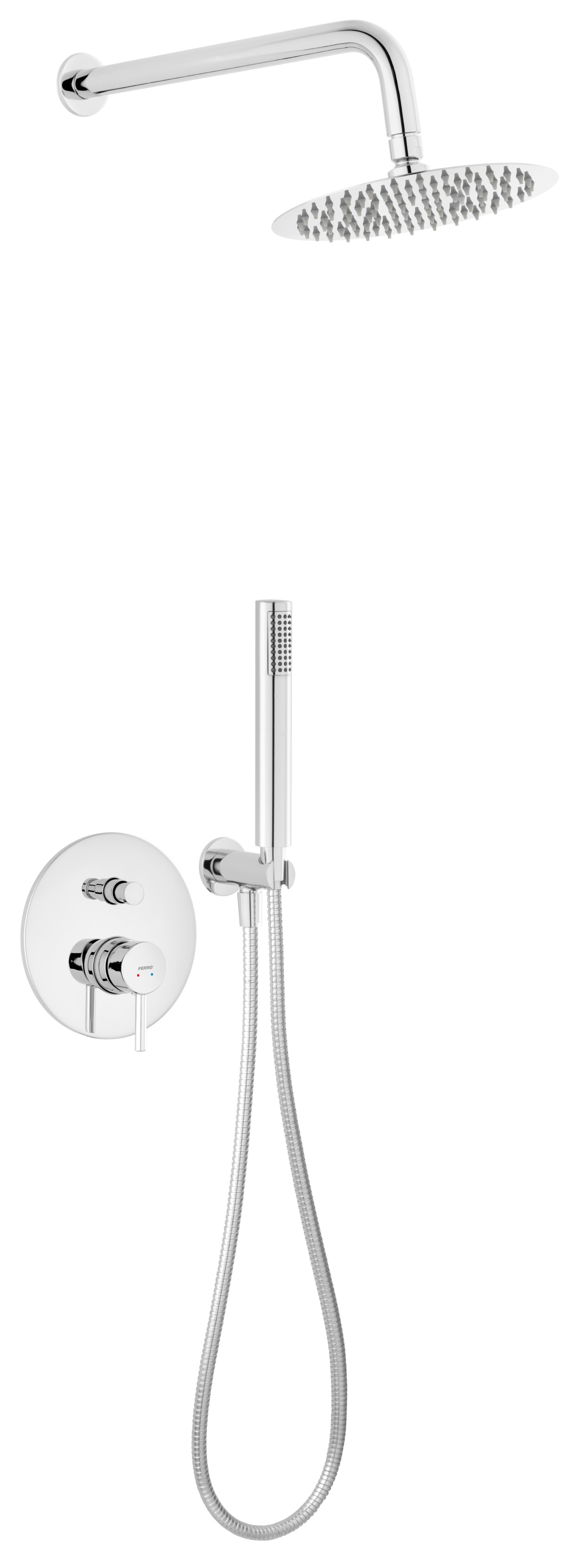 Bateria natryskowa podtynkowa 2F z zestawem prysznicowym