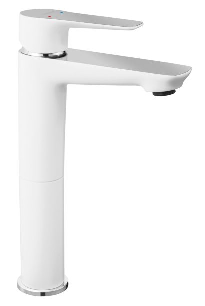 ADORE WHITE-CHROME, Bateria umywalkowa nablatowa