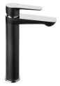 ADORE BLACK-CHROME, Bateria umywalkowa nablatowa