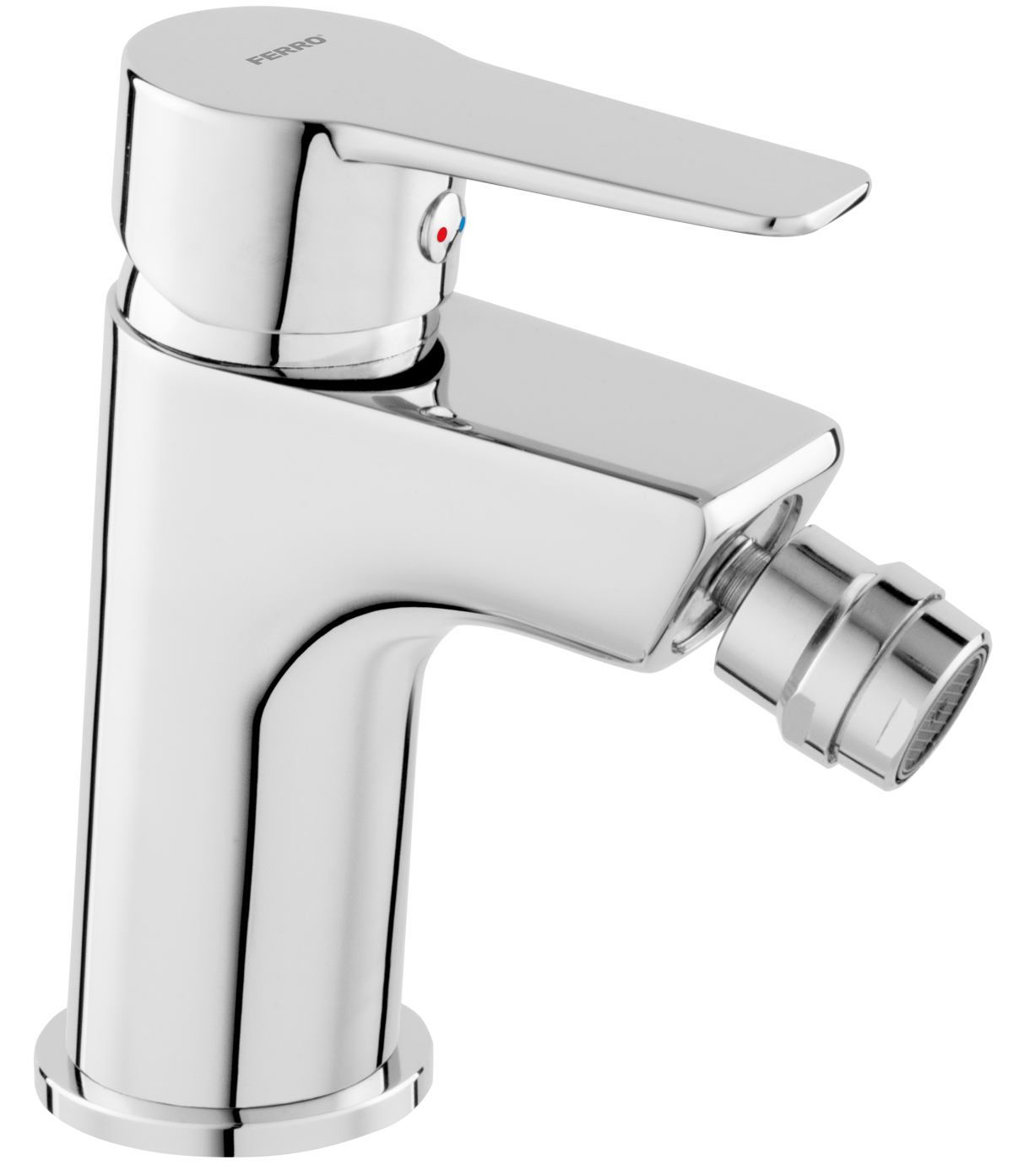 Bateria bidetowa stojąca, korek automatyczny z tworzywa