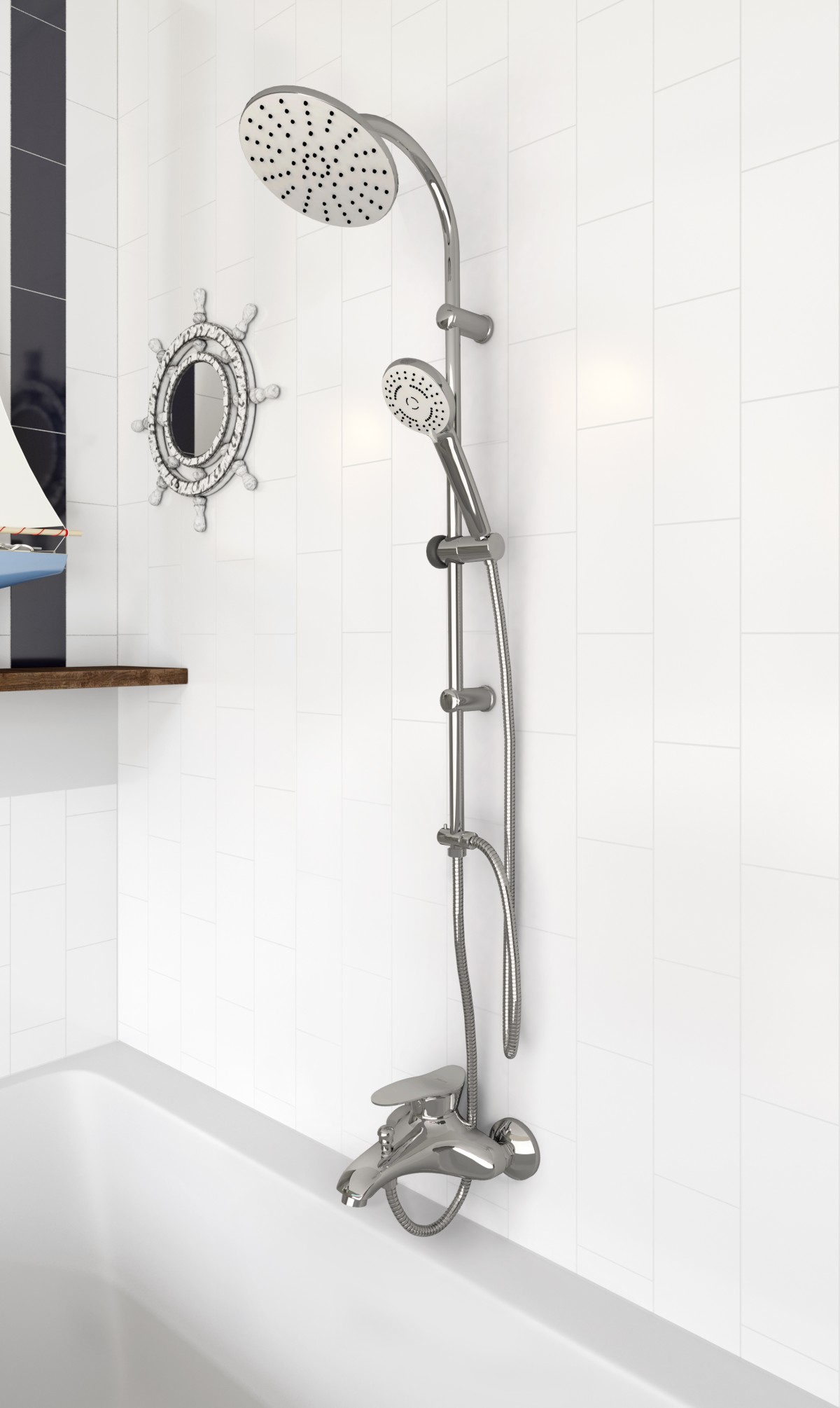 RONDO, Zestaw natryskowy z deszczownią