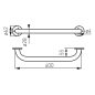 METALIA HELP, Uchwyt pojedynczy 400 mm
