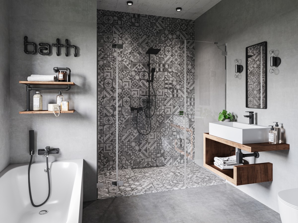 ZICCO BLACK, Bateria umywalkowa stojąca