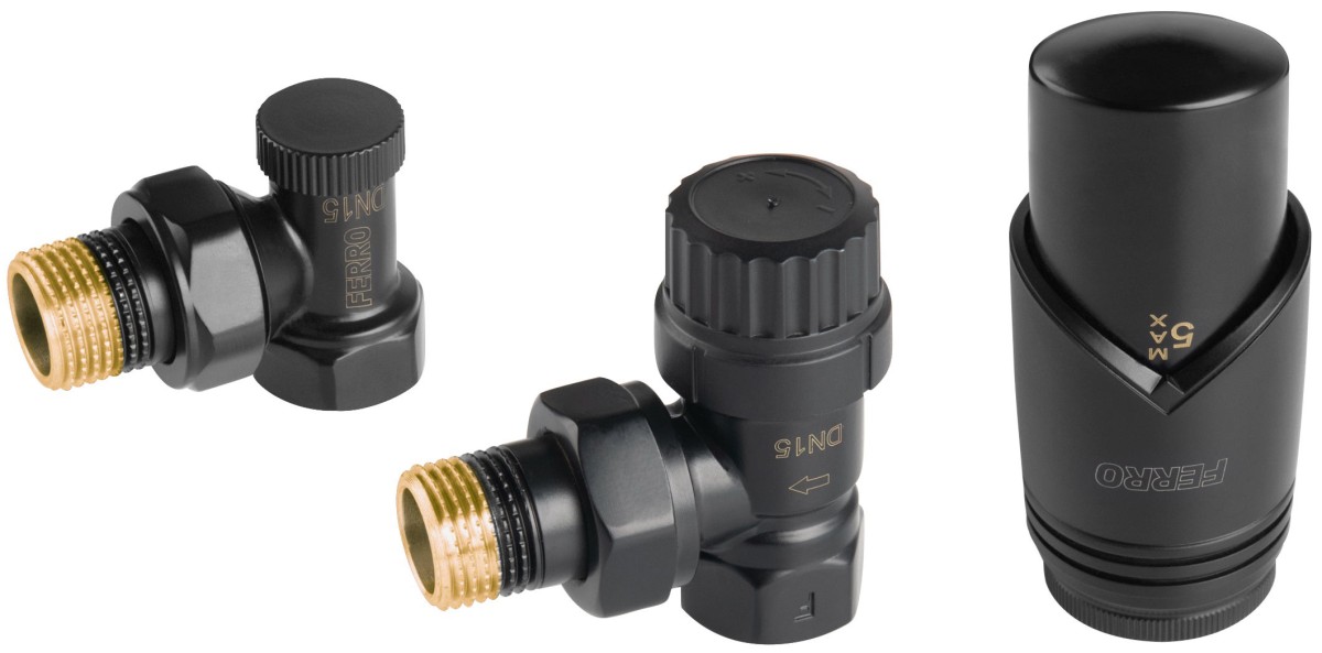 Dekoracyjny zestaw termostatyczny kątowy